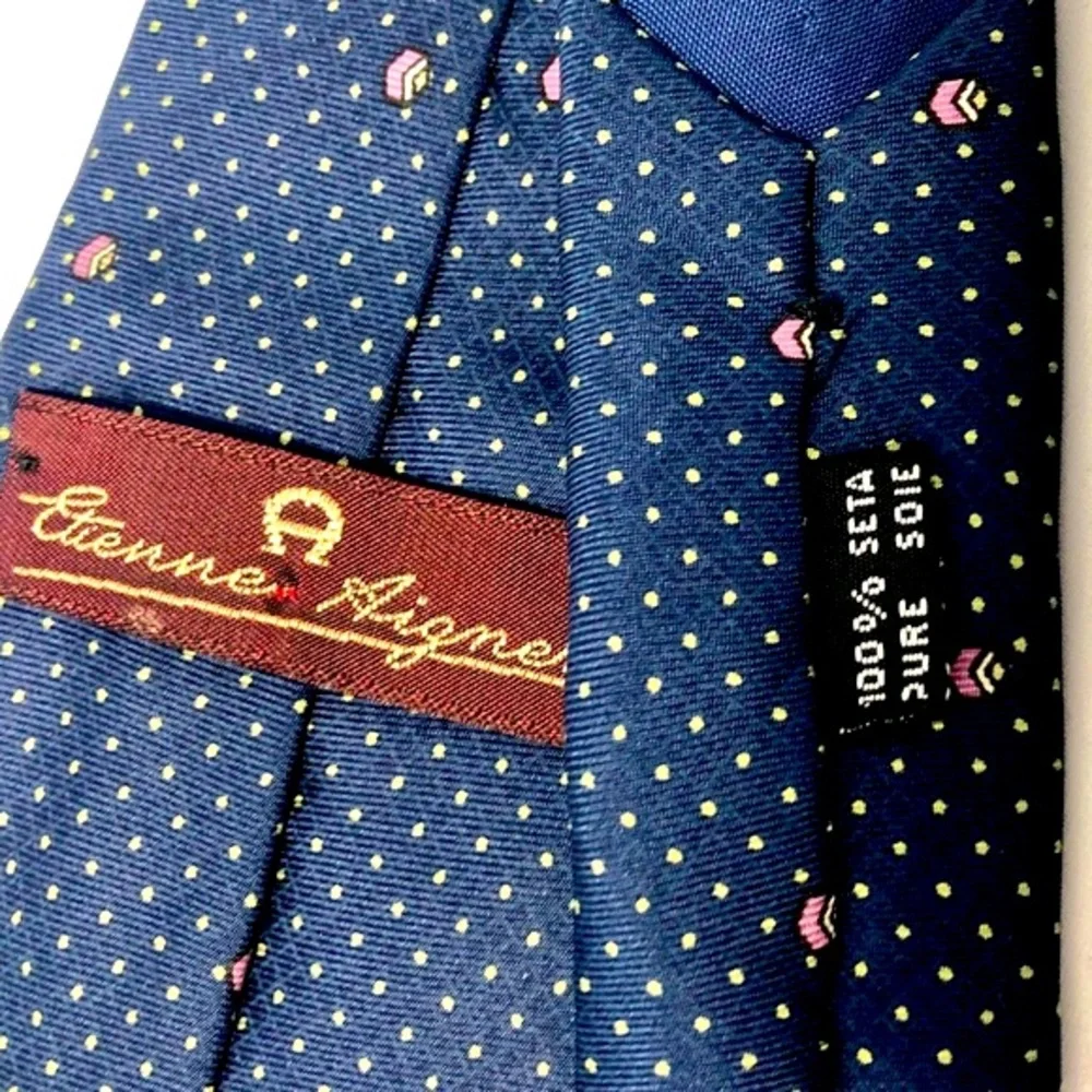 Etienne Aigner Dark Blue Pure Silk Tie